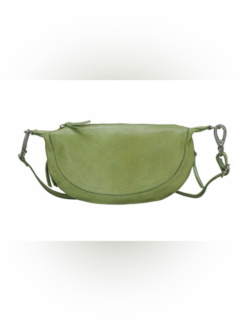 Green Leather Crossbody Bag - Women